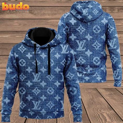 louis vuitton denim hoodie|Louis Vuitton graphic hoodie.